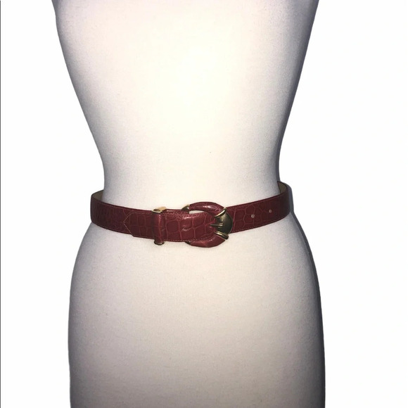 Cipriani Aligator Calfskin Red Belt Size 28 main image 5
